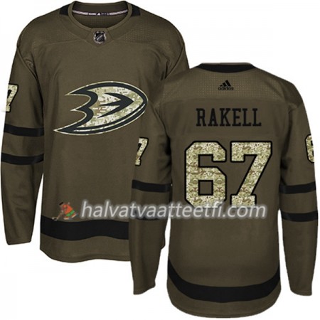 Miesten NHL Anaheim Ducks Pelipaita Rickard Rakell 67 Adidas 2017-2018 Camo Vihreä Authentic
